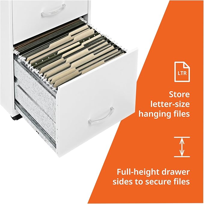 Lorell LYS SOHO The 3-Drawer Organizer Cabinet, White