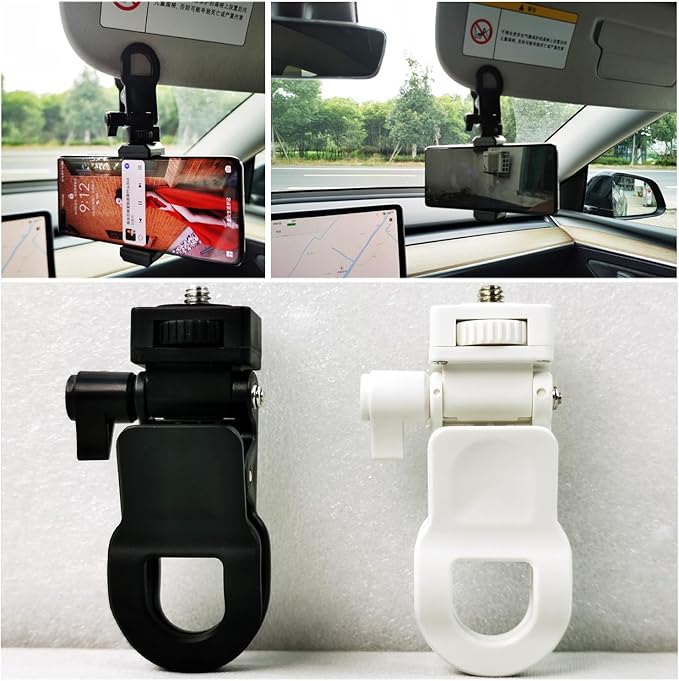 2 Pack Monitor Camera Mount Clamp Clip Screen LCD Display Top Fill Light Flash Holder Webcam Stand with 1/4 Screw Universal Connector for Phone Tripod Tablet Video Live Stream