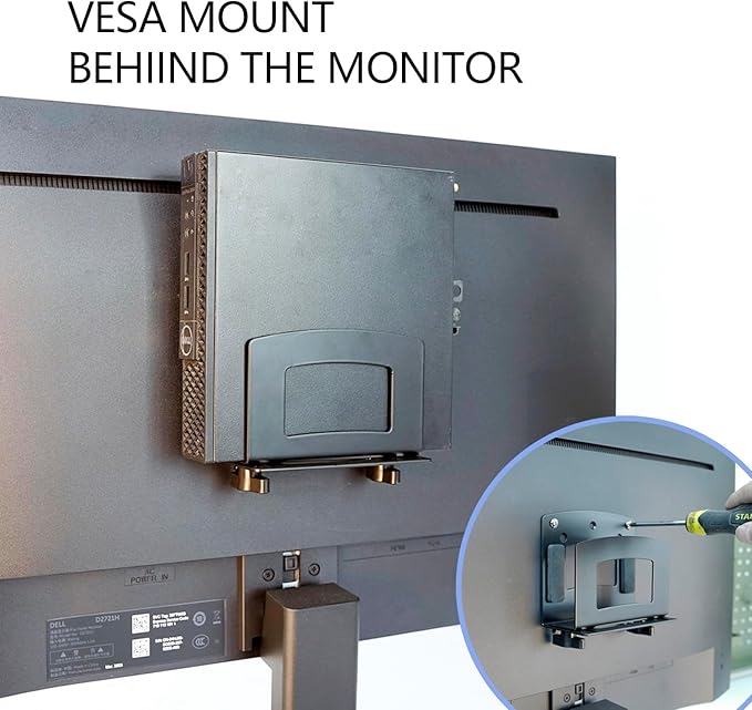 Monzlteck Adjustable Small Device Wall Mount Or VESA Mount Behind the Monitor |Design for Streaming Media Player, Switch, WII,Cable Boxes, Modems,Router,Power,mini pc,Mac mini,OptiPlex MFF and More