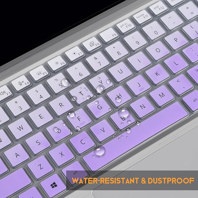CaseBuy Keyboard Cover for Dell Latitude 7440 7430 7420 7410 14, Dell Latitude 3440 5440 5430 5431 5420, Dell Latitude 14 9420 9430, Dell Latitude 9510 9520 7520 15.6" Laptop -Ombre Purple