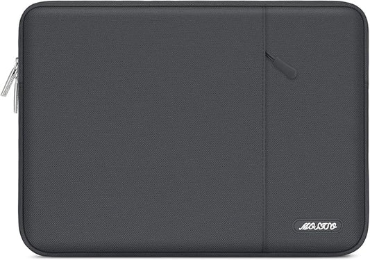 MOSISO Laptop Case 13.3 inch, 13-13.3 inch Laptop Sleeve Compatible with MacBook Air/Pro 13/Pro 14 M5 M4 M3 M2 M1, HP Dell ASUS Lenovo,Polyester Vertical Computer Sleeve Bag with Pocket, Dawn Gray