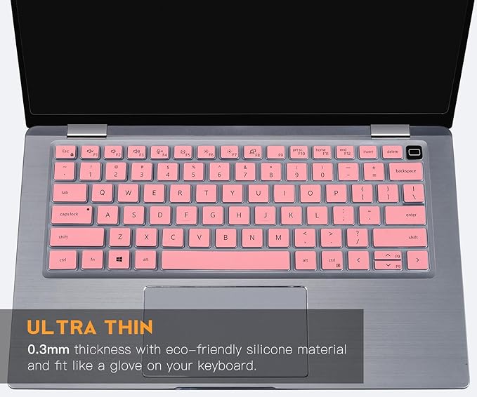 Keyboard Cover for Dell Latitude 3440 3450 7450 7440 7430 7420 7410 5420 5430 5431 5440 5450 14, Dell Latitude 9000 9510 9520 7520 15.6 & Dell Latitude 9420 9430 14 Keyboard Protector Skin, Pink