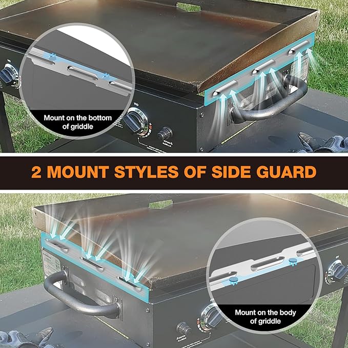 Upgraded Stainless Wind Guards for Blackstone 36” Griddle, Blackstone Griddle Accessories Heat Hold Gas Saving, 5015 Magnetic Stainless Steel Wind Screen Fit for Rear Grease Cup, Hood and Side Shelf