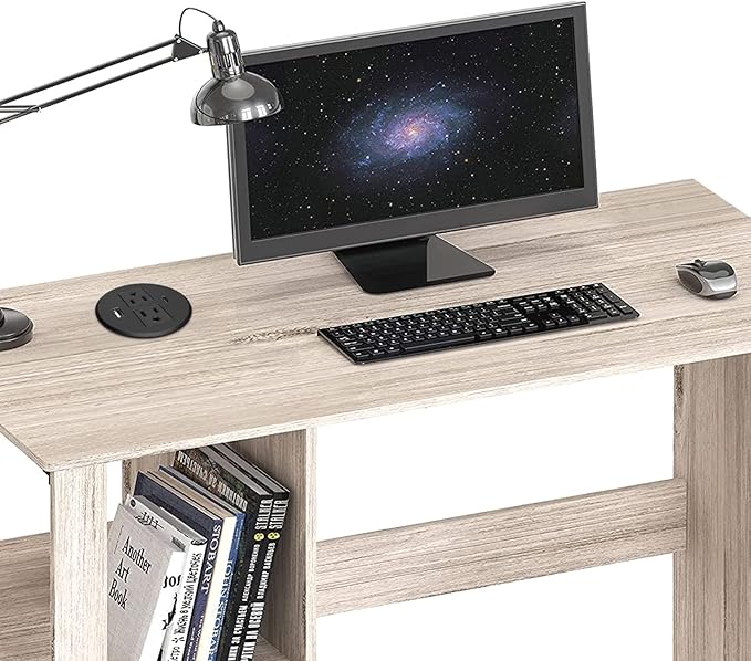 Desk Power Grommet USB C Total 30W, 3.15 Inch PD Fast Charge Desktop Power Strip 2 Outlets 2 USB Ports Recessed Flat Plug Extension Cord Mount into Countertop Shelf Cabinet End Table. (Black)