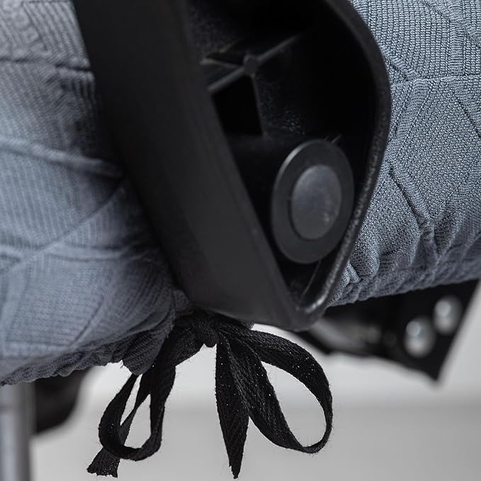Melaluxe Office Chair Cover with Armrest Covers， Universal Stretch Desk Chair Cover, Computer Chair Slipcovers (Size: L) - Dark Gray