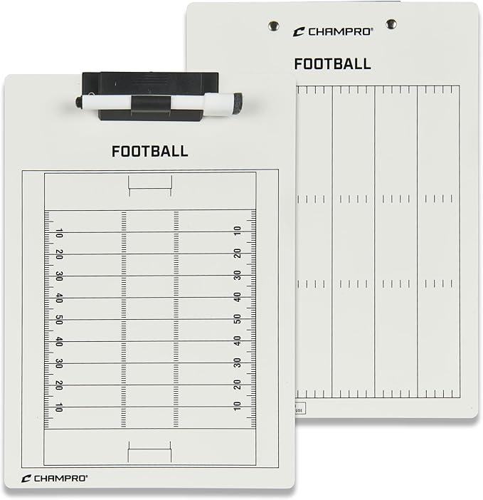 Champro Football Coach's Board (White, 12 x 9-Inch)