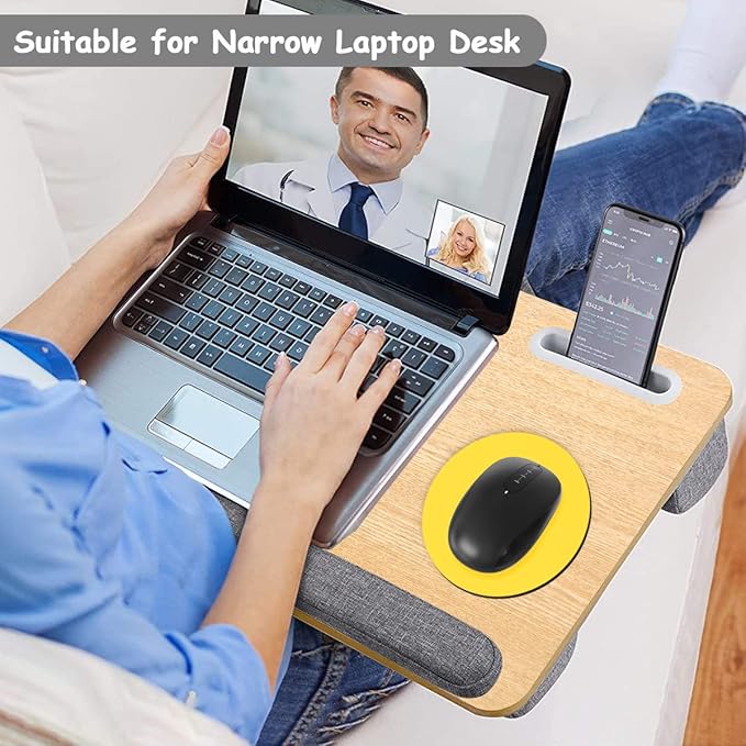 Dapesuom Small Mouse Pad, 6 x 6 Inch Thick Rubber Premium-Textured Non-Slip Portable & Washable Round Mini Mouse Mat for Women Men Wireless Laptops Keyboard Tray Gaming Computer Office Travel, Yellow