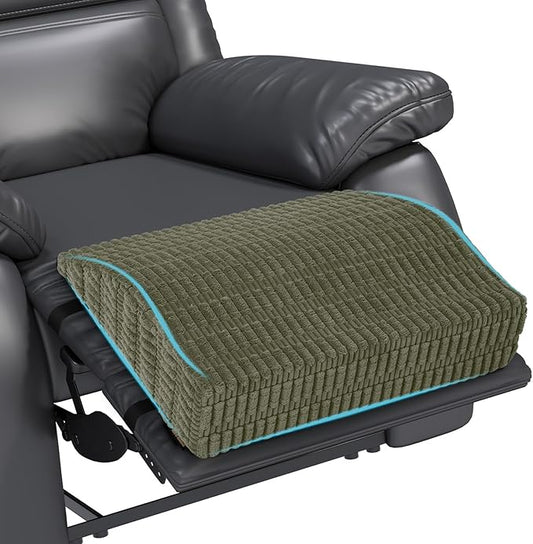 idee-home Recliner Leg Rest Cushion, Recliner Footrest Extender Pillow with Removable Corduroy Cover, Multi Purpose Ergonomic Foot Pillow Back & Lumbar Support Cushion for Bed Sofa Couch, Green