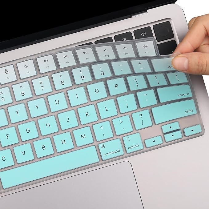 2 Pack Keyboard Cover Skin for 2026-2023 MacBook Air 13" 15" M5 M4 M3 M2, 2026-2021 MacBook Pro 14" 16" M5 M4 M3 M2 M1 Pro/Max, 14.2" 16.2" MacBook Pro /13.6" 15.3" MacBook Air, US,Ombremint