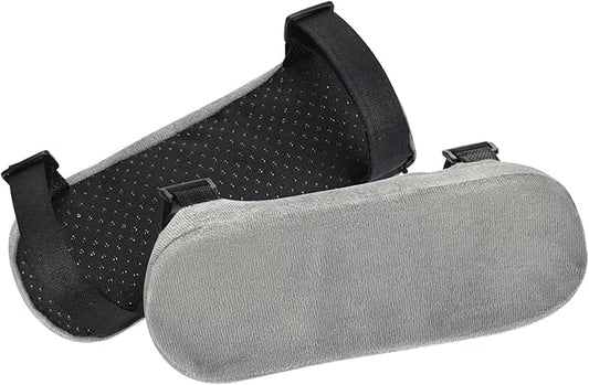 PATIKIL Office Chair Arm Pads, 2 pcs Office Chair Arm Cover Soft Office Chair Armrest Pads Memory Foam Cotton Removable Washable for Desk Computer Gaming, Gray