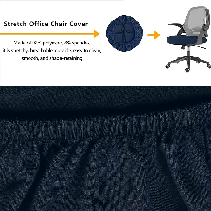 DHXYZZB Stretch Universal Chair Seat Cover - Office Chair Slipcover, Washable Chair Cushion Protector for Dining, Office, Home, Fits Most Chairs