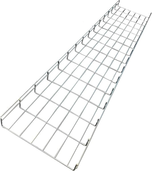 Kable Kontrol Cable Tray- 5 Feet Long - 24" Width, 6” Depth – Wire Mesh Tray Cable Management Rack Cords Organizer Cable Basket, Zinc Plated Steel NEC Approved for Network, Fiber Optic, Cabling