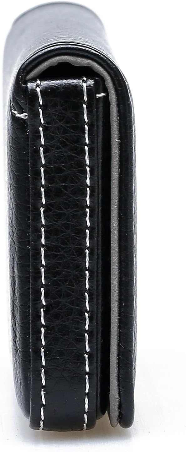 RFID Blocking Wallet - Minimalist Leather Business Credit Card Holder - Black