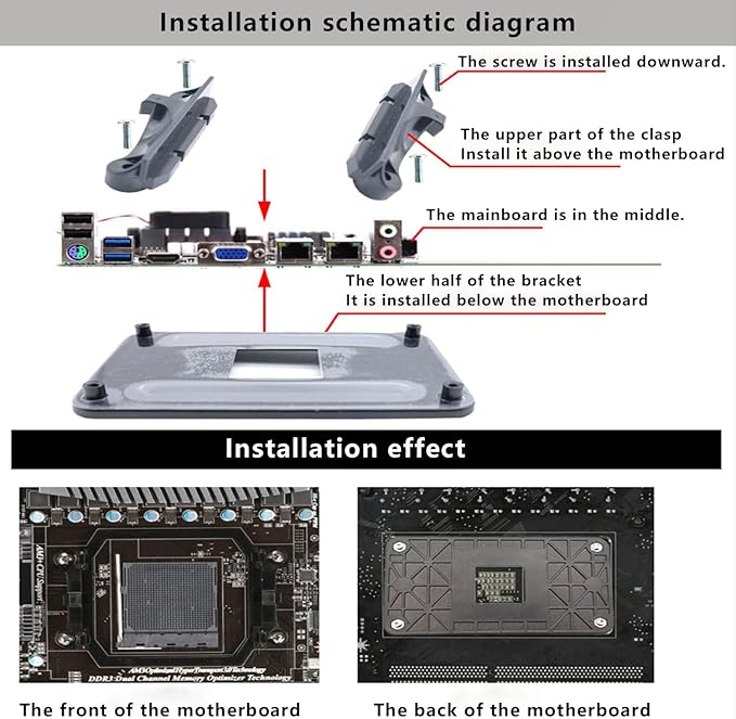 AM5 & AM4 Universal CPU Cooler Mounting Bracket Kit - Includes 1 Full Backplate, 2 Sets of Standoffs & 2 Sets of Screws for AMD Socket