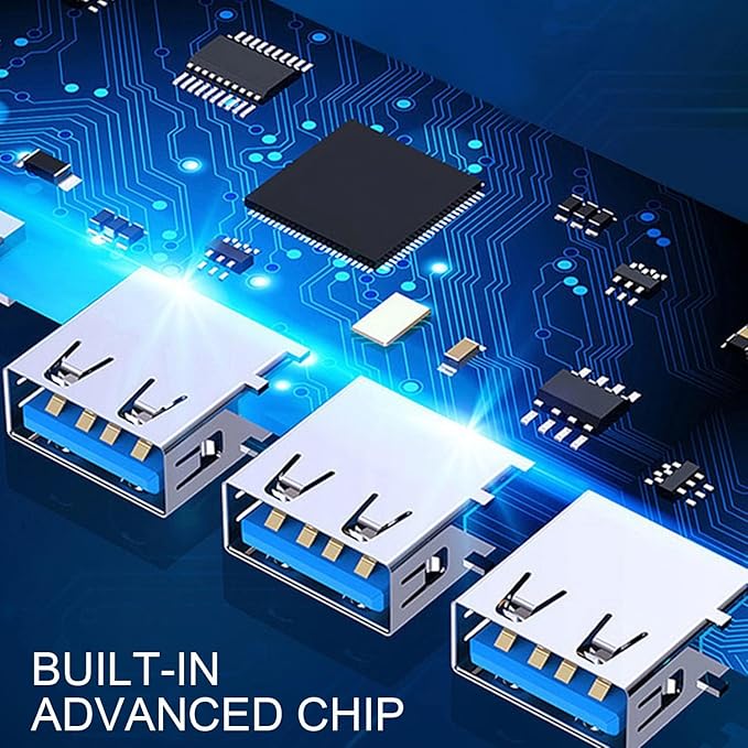 USB Hub Multiport Adapter 4 Ports USB Splitter USB Expander for Laptop, Xbox, Flash Drive, HDD, Console, Printer, Camera, Keyborad, Mouse and More