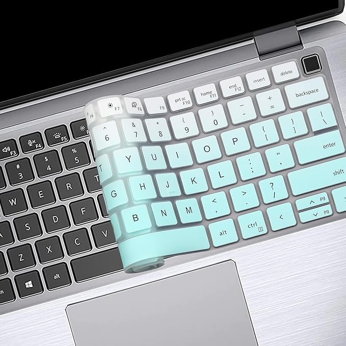 Keyboard Cover Skin for Dell Latitude 3440 5440 5430 5431 5420 14", Dell Latitude 14" 7450 7440 7430 7420 7410, Dell Latitude 14" 9420 9430, Dell Latitude 9520 9510 7520 15.6" Laptop -OmbreMint
