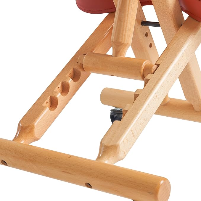 Master Massage Ergonomic Wooden Foldable Kneeling Chair for Office –Wood Folding Posture Chair for Home-Posture Correction Stool-Improve Your Posture Cinnamon Color