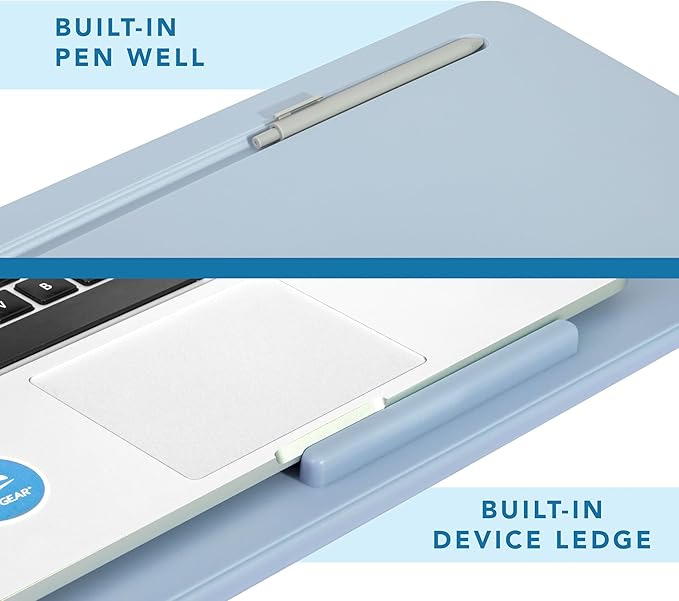 LAPGEAR Original Lap Desk – Fits Up to 17″ Laptops – Sky Blue – Style No. 45153