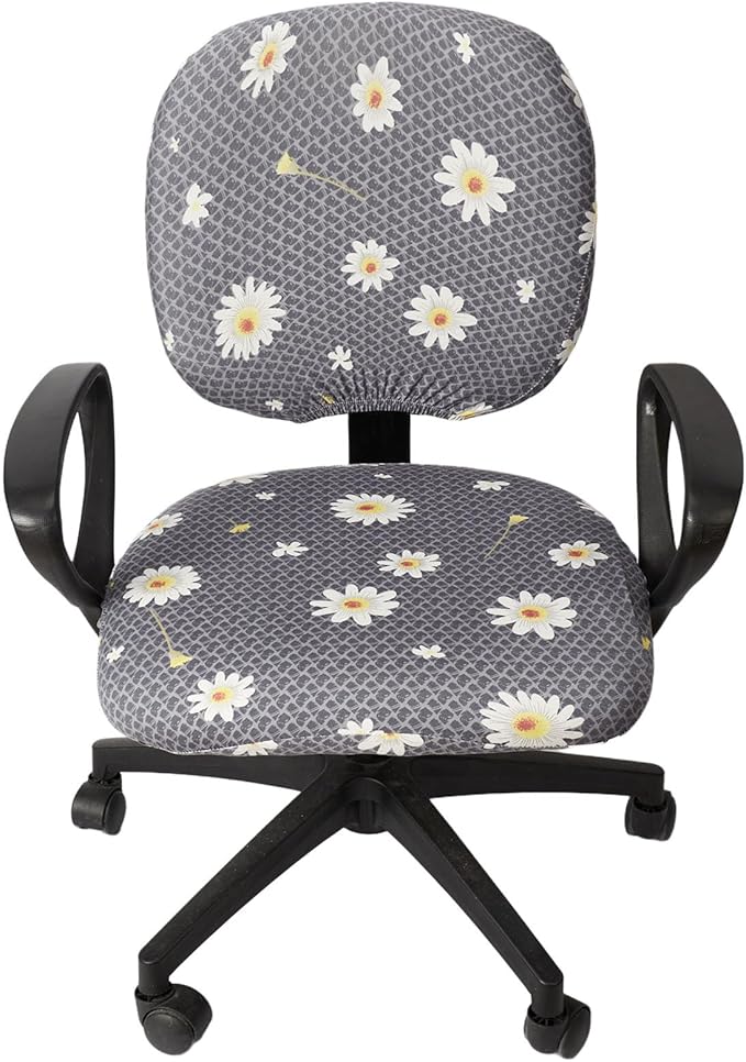 Melaluxe Computer Office Chair Cover - Protective & Stretchable Universal Chair Covers Stretch Rotating Chair Slipcover