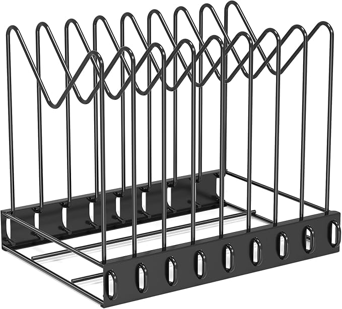 TOPCJ File Organizer for Desk,Clipboard Stand,Wire Caddy,Chopping Board Organizer,File Folder Holder/Rack,File Sorter,Desktop Record Holder,8 Sections Storage,Anti-Scratch/Rusty,Stable,Adjustable