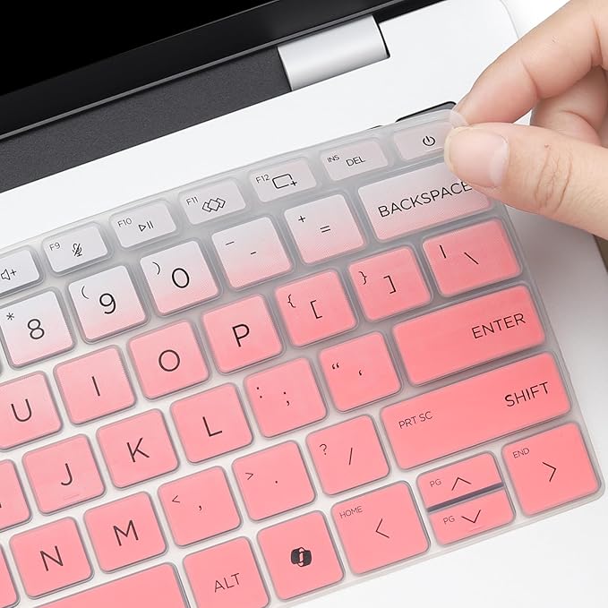 Keyboard Cover for 2026 2025 HP OmniBook 5 Next Gen AI 14" & OmniBook 7 14"/OmniBook 5 Flip 14" 14-he 14-fp 14-FR 14-fs 14-he0037nr 14t-fr000 14-fp0057nr 14-fs0000 (Not fit 14-fm 14-fk 14-ha)-OPink