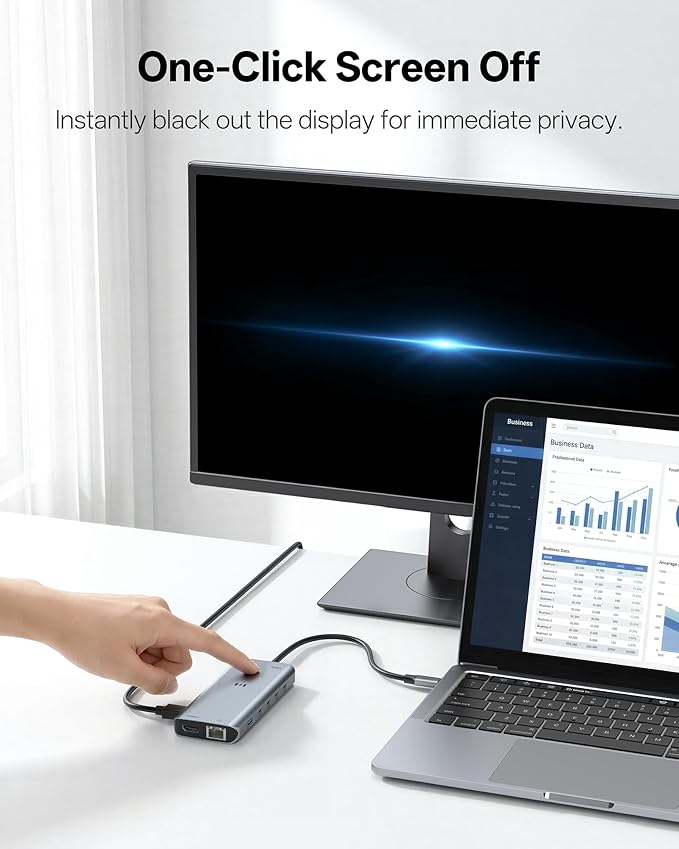 Selore 13 in 1 Laptop Docking Station Dual Monitor, USB C Docking Station with 2 HDMI, 100W PD Charging, Gigabit Ethernet, 5Gbps USB C/A Ports, Dual HDMI USB-C Hub for Dell/HP/Lenovo