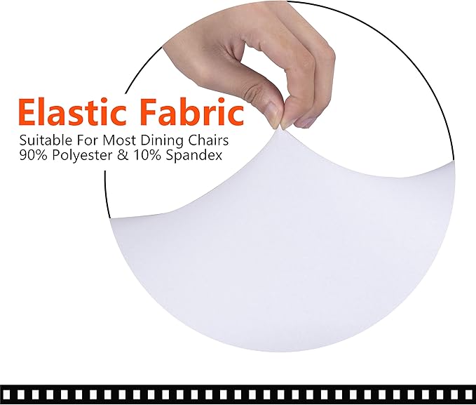 SARAFLORA Office Chair Cover- Medium, White- Removable Computer Chair Cover for Office Chair with Zipper for Universal Rotating Chair Desk Chair Cover Chair Seat Washable Protector for Pets