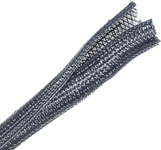 6.5ft - 1/2 inch Cord Protector Wire Loom Tubing Cable Sleeve Split Sleeving for USB Cable Power Cord Audio Video Cable – Protect Cat from Chewing - Black