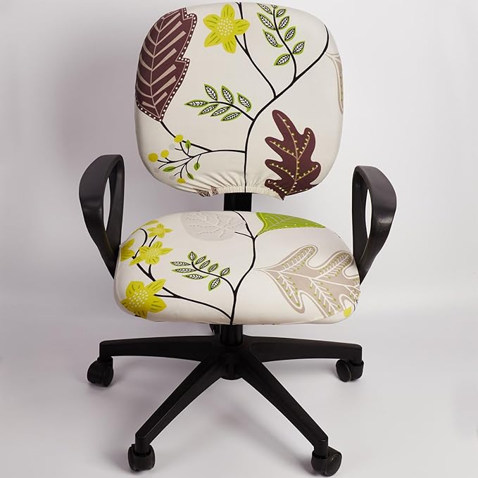 Melaluxe Computer Office Chair Cover - Protective & Stretchable Universal Chair Covers Stretch Rotating Chair Slipcover