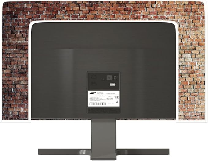 Vintage Brown Wall Waterproof Television Covers 50,51,52 Inch TV Display Screen Cover Sleeve Compatible with LCD LED PC Desktop and Home Hanging TV Anti-Scratch Anti-Static Protective