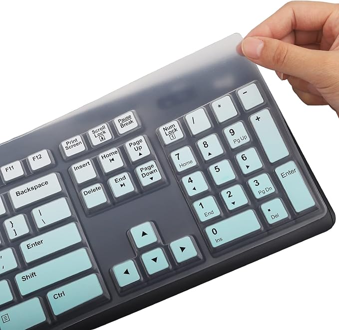 Keyboard Cover Skin Protector Fit Logitech MK295 MK275 MK270 Wireless Keyboard, Logitech K200 K260 K270 MK200 MK260 Keyboard (NOT Fit Other Model Keyboards)-MintGreen