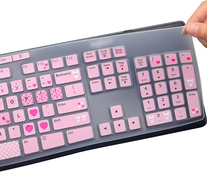 Keyboard Cover for Logitech MK295 MK275 MK270 Wireless Keyboard, Logitech K200 K260 K270 MK200 MK260 K270 K275 K295 Keyboard Skin Protector-Lovly