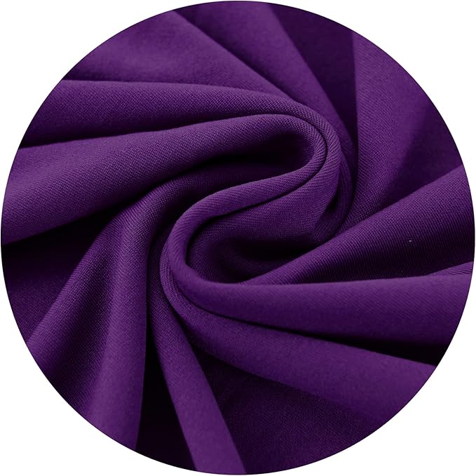 DIVA EN CAMINO DEC Stretchable Desk Office Chair Seat Cushion Covers - Universal Spandex Computer Chair Slipcover - Removable Washable Cushion Protectors for Dogs, Cats, Pets (Purple)