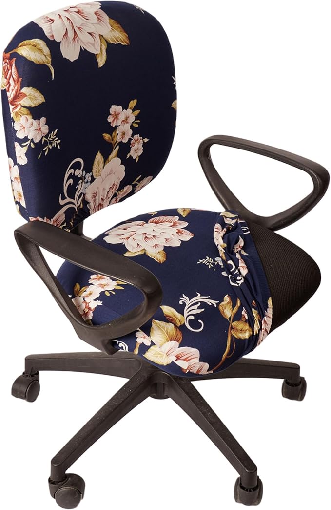 Melaluxe Computer Office Chair Cover - Protective & Stretchable Universal Chair Covers Stretch Rotating Chair Slipcover