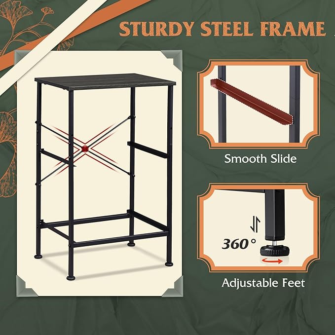 WLIVE Nightstand Set of 2, 2 Drawer Dresser for Bedroom, Small Dresser with 2 Drawers, Bedside Furniture, Night Stand, End Table with Fabric Bins for Bedroom, Dorm, Charcoal Black