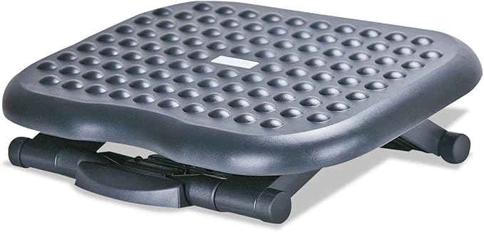 Alera ALE Relaxing Adjustable Footrest, 13 3/4w x 17 3/4d x 4 1/2 to 6 3/4h, Black