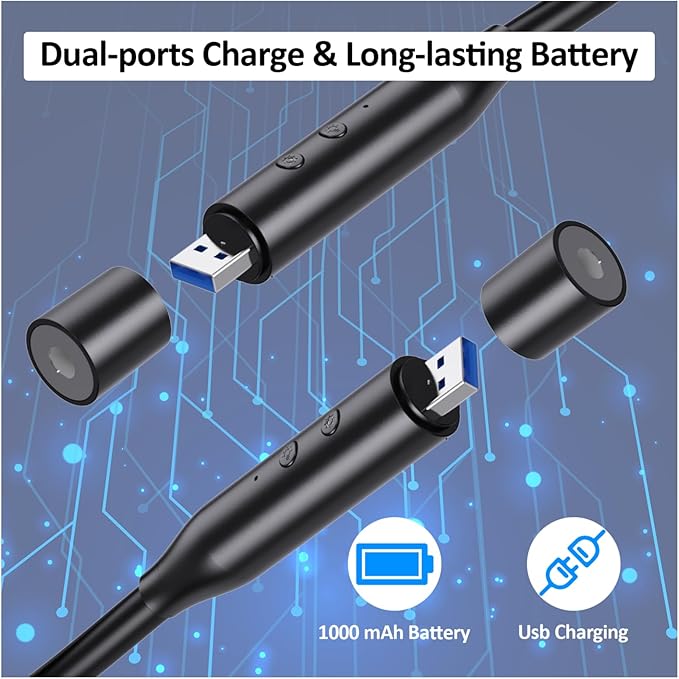 2 Pack Neck Book Lights, 3 Colors & 3 Brightness Levels, Flexible 380° Neck Light Rechargeable, LED Reading Lights for Books in Bed, 80 Hrs Lasting, Perfect for Reading, Knitting, Crafts, Repairs