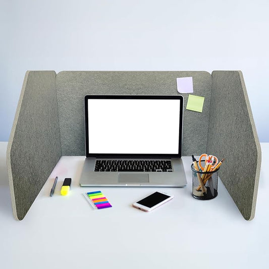 29.1"x22.8"x1.2" Acoustic Desk Divider, Sound Absorbing, Freestanding Soundproof Privacy Panel, Reduce Noise, Increase concentration, Made from High Quality Polyester (Abalone)