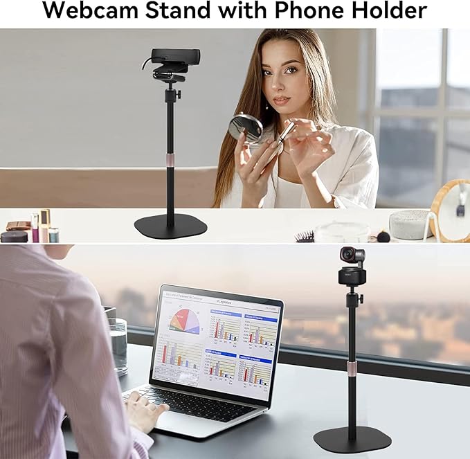 Heavy-Duty Webcam Stand, 18-inch Tabletop Webcam Tripod Holder Compatible with OBSBOT Tiny 2/ Tiny SE 1080P/Meet 2/Meet SE/Meet Webcams