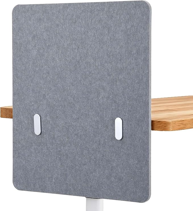 Vandebiao Clamp-On Desk Divider Privacy Panel - 20" x 24" Desktop Partition for Office & Home - Gray