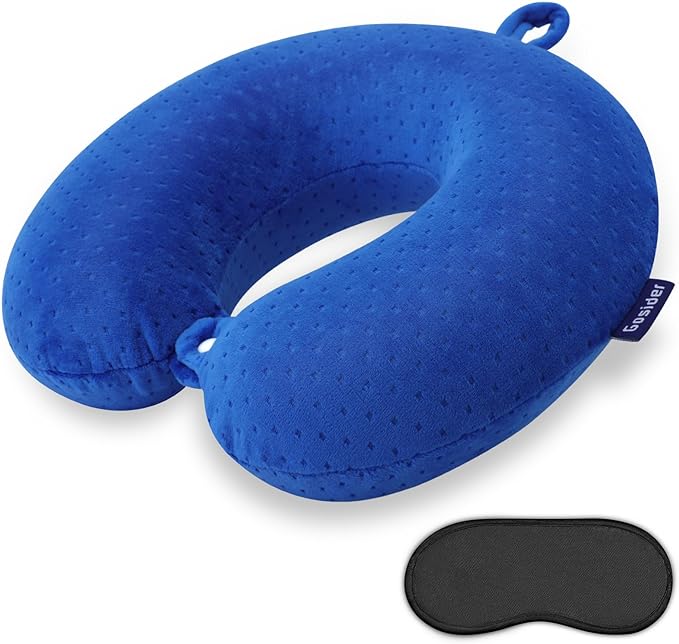 Neck Pillow for Travel Pillow Memory Foam U Shape Comfortable Travel Neck Pillow Head Neck Support Airplane Pillow for Traveling, Car, Home, Office, Travel Neck Flight Pillow