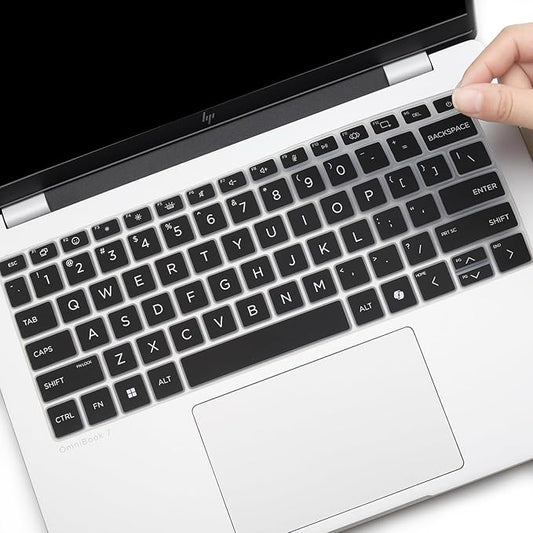 Keyboard Cover for 2026 2025 HP OmniBook 5 Next Gen AI 14" & OmniBook 7 14"/OmniBook 5 Flip 14" 14-he 14-fp 14-FR 14-fs 14-he0037nr 14t-fr000 14-fp0057nr 14-fs0000 (Not fit 14-fm 14-fk 14-ha)-Black