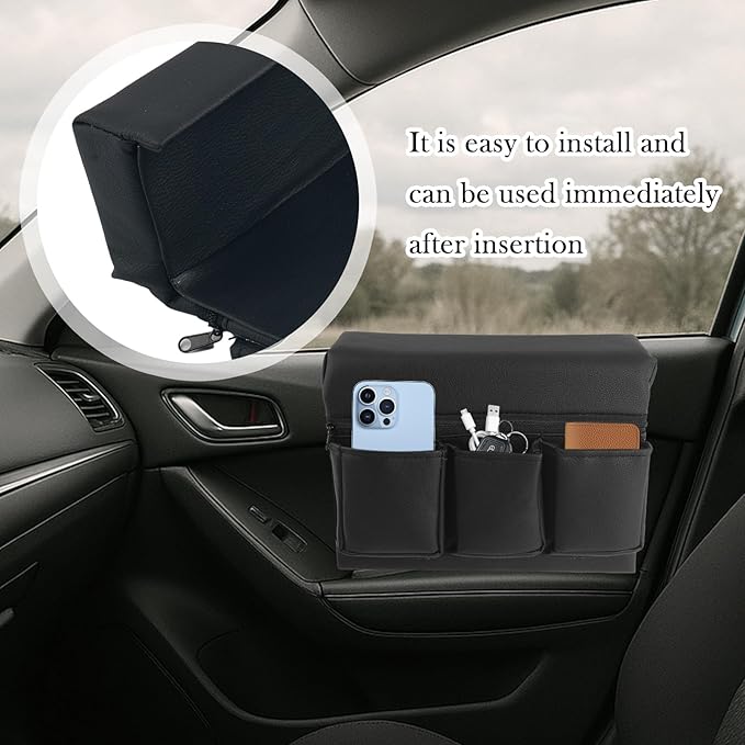 Car Armrest Storage Box for Window,Multi-Function Car Window Armrest Organizer with Multiple Storage Pockets,Arm Rest Organizer Cars Windows for Armrests and Increasing Storages