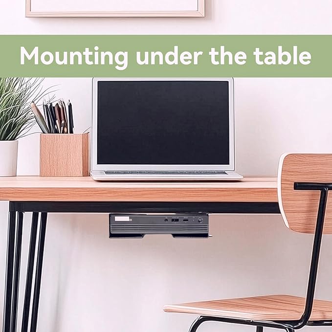 Mini PC Mount Compatible with Lenovo Thinkcentre Tiny M90q Gen3, M90q Gen 2,M80q Gen3, M75q Gen2,M70q Gen 2, M70q VESA Mount Adapter Wall and Under Desk