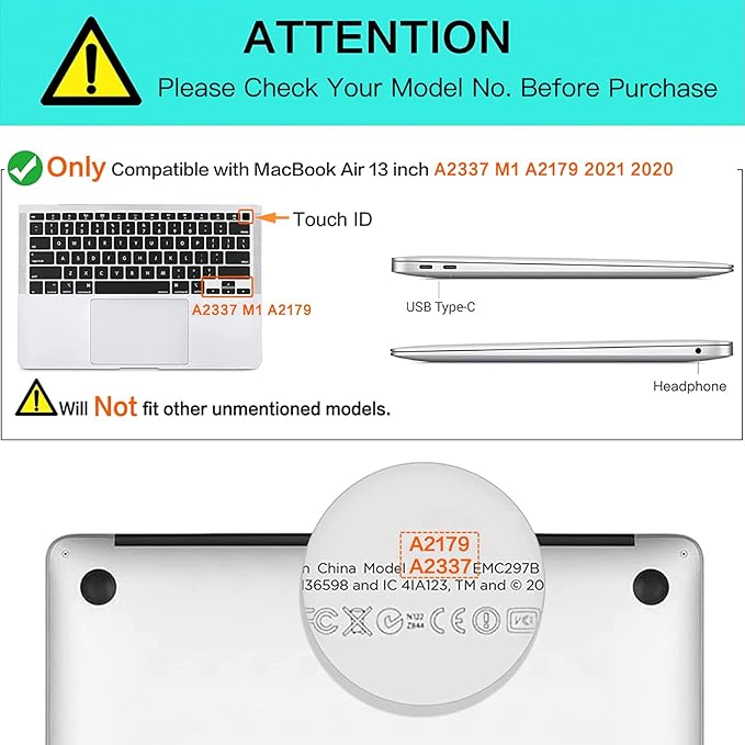 MOSISO Keyboard Cover Compatible with MacBook Air 13 inch 2022 2021 2020 Release A2337 M1 A2179 Retina Display with Touch ID Backlit Magic Keyboard, Waterproof Protective Silicone Skin, Tea Petal Pink