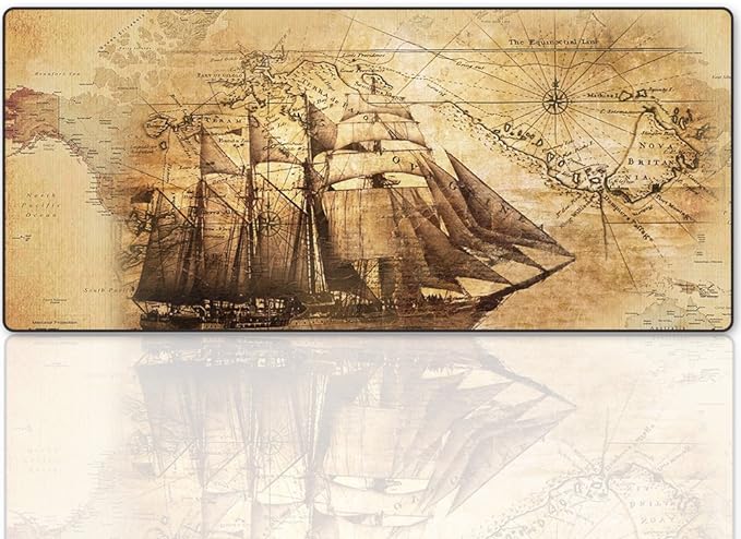 XXL Professional Large Mouse Pad & Computer Game Mouse Mat (35.4x15.7x0.1IN, Boat)
