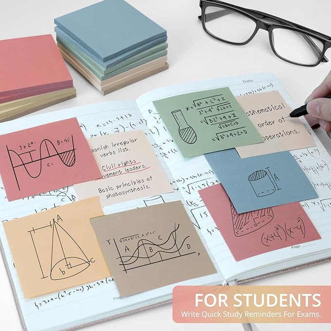 Sticky Notes, 36 Pads, 3x3 Inches Self-Stick Note Pads, Perfect for Office, Study, and Daily Life Organization - Vintage