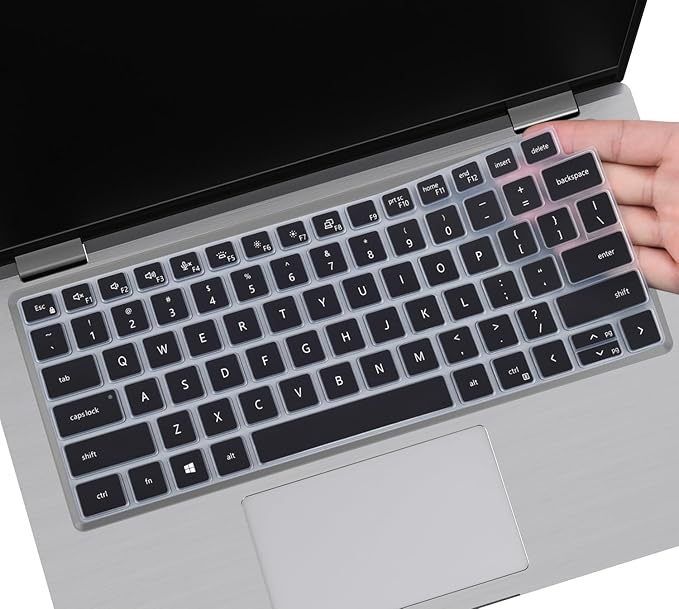 Keyboard Cover Skin for Dell Latitude 3440 3450 5420 5430 5431 5440 5450 14, Latitude 7440 7450 7430 7420 7410 9420 9430 14, Latitude 16" 7650 7640, Latitude 9510 9520 7520 2025-2022 Laptop,Black