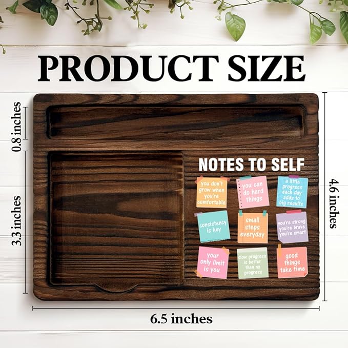 Motivational Mental Health Sticky Note Holder Positive Affirmations Gifts Note to Self Post It Note Dispenser for Therapy Office Desk Decor