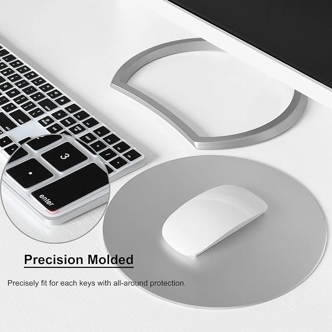 Silicone Keyboard Cover for Apple Magic Keyboard with Numeric Keypad MQ052LL/A (A1843) US Layout Ultra Thin Protector Skin (Black)
